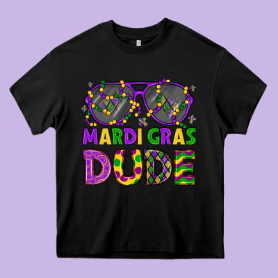 Mardi Gras Celebration Design Heavy Core Tee Designed By Lillyallendesigns
