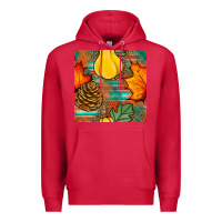 Cardinal fall pumpkins seamless pattern Premium Hoodie - BundleAndBundleShop