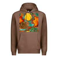 Chestnut fall pumpkins seamless pattern Premium Hoodie - BundleAndBundleShop