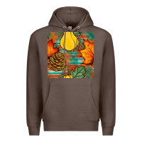 Coffee fall pumpkins seamless pattern Premium Hoodie - BundleAndBundleShop