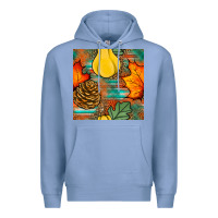 Colony Blue fall pumpkins seamless pattern Premium Hoodie - BundleAndBundleShop
