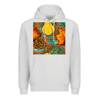 Dove Grey fall pumpkins seamless pattern Premium Hoodie - BundleAndBundleShop