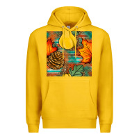 Lemon fall pumpkins seamless pattern Premium Hoodie - BundleAndBundleShop