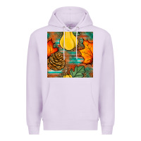 Lilac fall pumpkins seamless pattern Premium Hoodie - BundleAndBundleShop