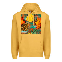 Mustard fall pumpkins seamless pattern Premium Hoodie - BundleAndBundleShop