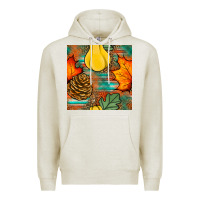 Oatmeal Heather fall pumpkins seamless pattern Premium Hoodie - BundleAndBundleShop