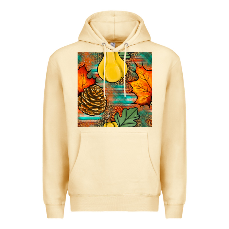 Fall Pumpkins Seamless Pattern Premium Hoodie by BundleAndBundleShop | Teevron