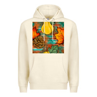 Sandshell fall pumpkins seamless pattern Premium Hoodie - BundleAndBundleShop