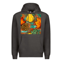 Smoke fall pumpkins seamless pattern Premium Hoodie - BundleAndBundleShop