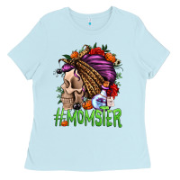 Baby Blue momster halloween momlife Ladies Tee - Jasminsmagicworld