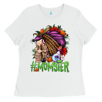 White momster halloween momlife Ladies Tee - Jasminsmagicworld