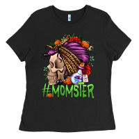 Black momster halloween momlife Ladies Tee - Jasminsmagicworld