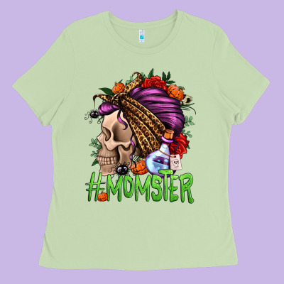 Momster Halloween Momlife Ladies Tee Designed By Jasminsmagicworld