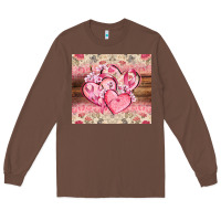 Chestnut cancer hearts Long Sleeve Tee - CowGirlArtShop