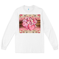 White cancer hearts Long Sleeve Tee - CowGirlArtShop