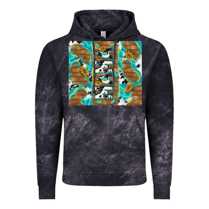Cowhide Mama With Rustic Teal Wood Vintage Hoodie by TumblerDesignByShophia | Teevron