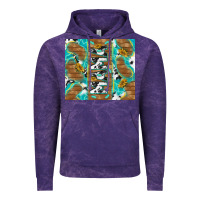 Cloud Purple cowhide mama with rustic teal wood Vintage Hoodie - TumblerDesignByShophia