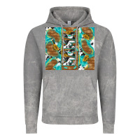 Cloud Rock cowhide mama with rustic teal wood Vintage Hoodie - TumblerDesignByShophia