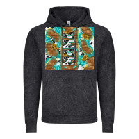 Vintage Black cowhide mama with rustic teal wood Vintage Hoodie - TumblerDesignByShophia