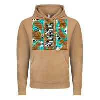 Vintage Camel cowhide mama with rustic teal wood Vintage Hoodie - TumblerDesignByShophia