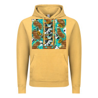 Vintage Mustard cowhide mama with rustic teal wood Vintage Hoodie - TumblerDesignByShophia