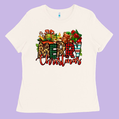 Merry Christmas Ladies Tee Designed By Jasminsmagicworld