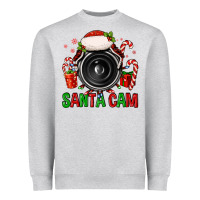 Heather Grey santa cam Heavyweight Sweatshirt - FaDigitalArtStudio
