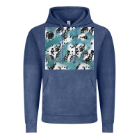 Vintage Denim teal glitter and cowhide Vintage Hoodie - TumblerDesignByShophia