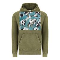 Vintage Olive teal glitter and cowhide Vintage Hoodie - TumblerDesignByShophia