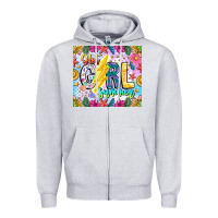 Heather Grey hot girl summer Zipper Hoodie - CowhideDigitalArt