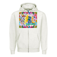 Oatmeal Heather hot girl summer Zipper Hoodie - CowhideDigitalArt
