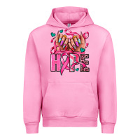 Fuchsia Pink hope with woman hands Urban Hoodie - AdoDesignShop