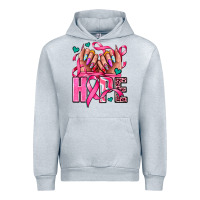 Heather Grey hope with woman hands Urban Hoodie - AdoDesignShop