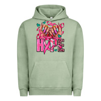 Pigment Oil Green hope with woman hands Urban Hoodie - AdoDesignShop