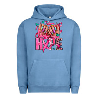 Pigment Pebble Blue hope with woman hands Urban Hoodie - AdoDesignShop