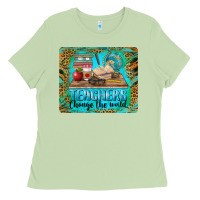 Matcha teachers change the world mousepad Ladies Tee - BarkalooDesign