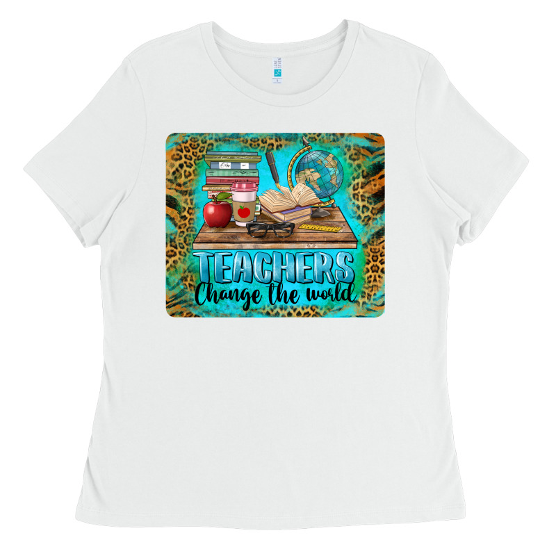 Teachers Change The World Mousepad Ladies Tee by BarkalooDesign | Teevron