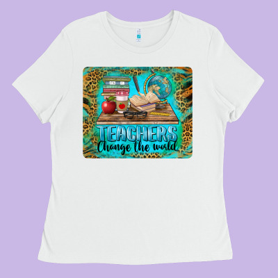 Teachers Change The World Mousepad Ladies Tee Designed By Barkaloodesign