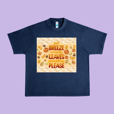 Fall Breeze Crunchy Leaves Urban Heavy Tee Designed By Tumblerdesignbyshophia