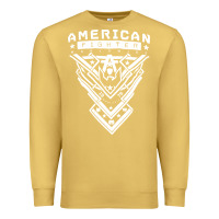 Antique Gold American Fighter 3 Premium Sweatshirt - lanVoArt