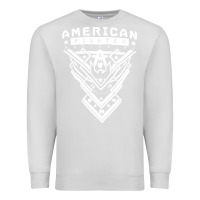 Dove Grey American Fighter 3 Premium Sweatshirt - lanVoArt