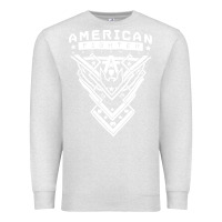 Oatmeal Heather American Fighter 3 Premium Sweatshirt - lanVoArt