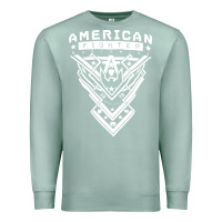 Seafoam American Fighter 3 Premium Sweatshirt - lanVoArt