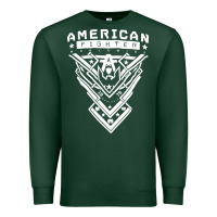 Sports Green American Fighter 3 Premium Sweatshirt - lanVoArt