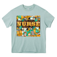 Arona Green And Yellow Nurse Heavy Core Tee - LillyAllenDesigns