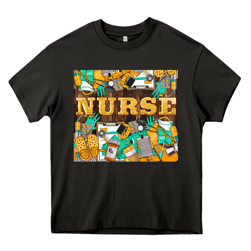 Green And Yellow Nurse Heavy Core Tee by LillyAllenDesigns | Teevron