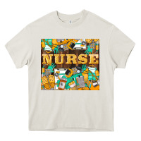 Cream Green And Yellow Nurse Heavy Core Tee - LillyAllenDesigns