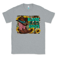 Heather Grey blame all on my roots Classic Tee - RacoonDesign