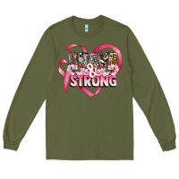 Army Green brave and strong cancer awareness Long Sleeve Tee - CowGirlArtShop
