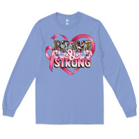 Colony Blue brave and strong cancer awareness Long Sleeve Tee - CowGirlArtShop